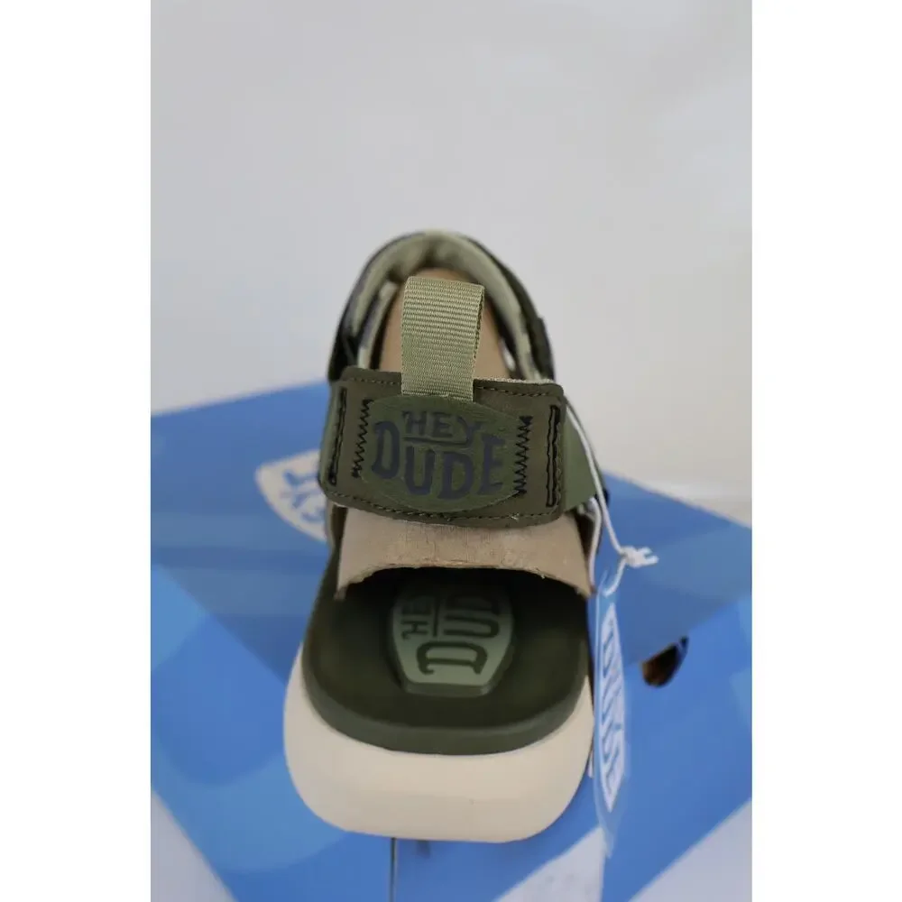 NEW Hey Dude Carson Sandals Sport Mode Men's Green Camo Outdoor Size 13